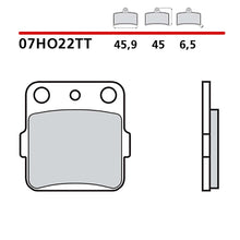 BREMBO KIT PASTIGLIE FRENO POST. MONTA SU YAMAHA YZ 80 93-01-COD.07HO22TT