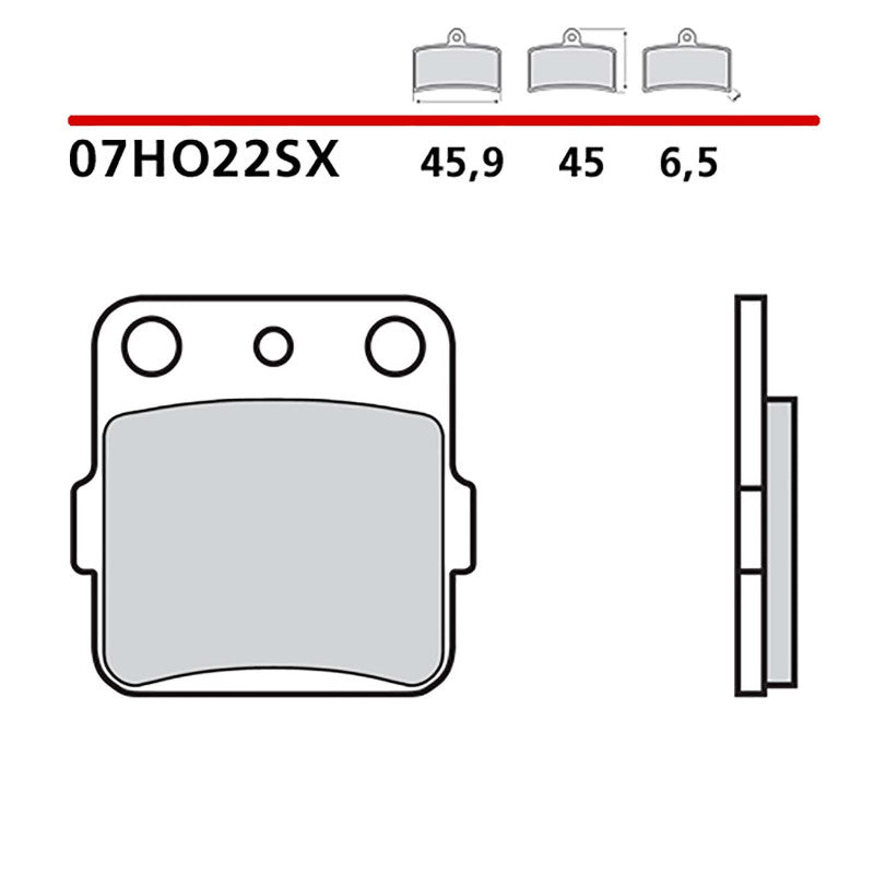 BREMBO KIT PASTIGLIE FRENO POST. MONTA SU YAMAHA YZ 85 02-15-COD.07HO22SX