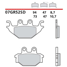 BREMBO KIT PASTIGLIE FRENO POST. MONTA SU YAMAHA YZF-R ABS 125 15-18-COD.07GR52SD