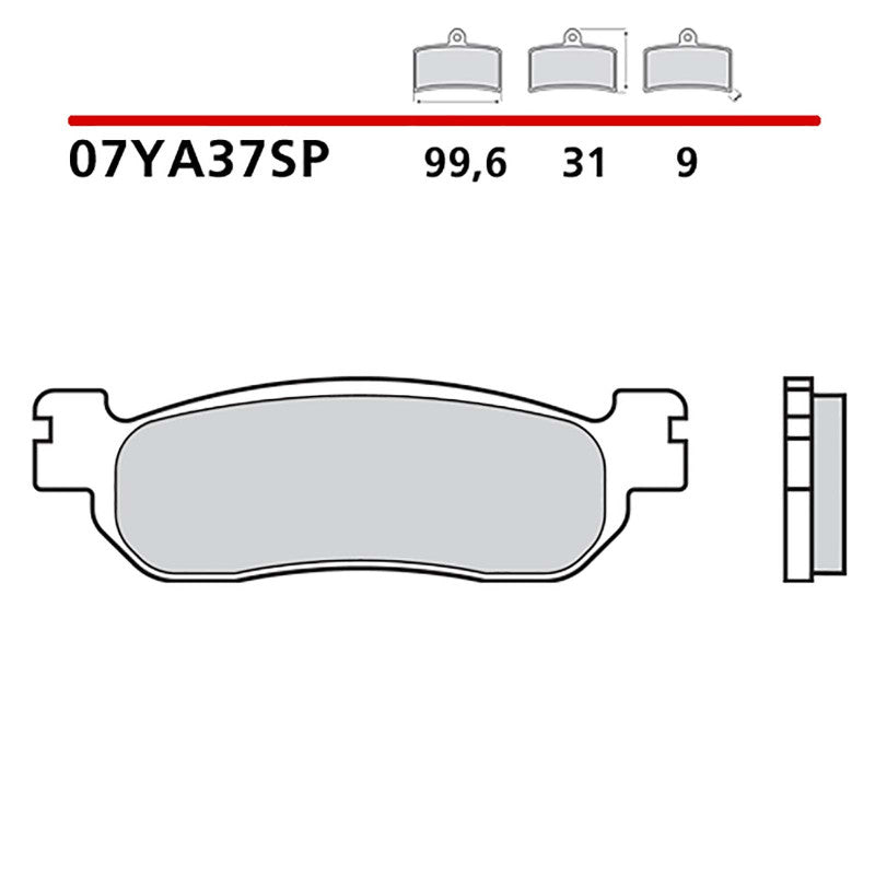 BREMBO KIT PASTIGLIE FRENO POST. MONTA SU YAMAHA YZF-R6 99-02-COD.07YA37SP