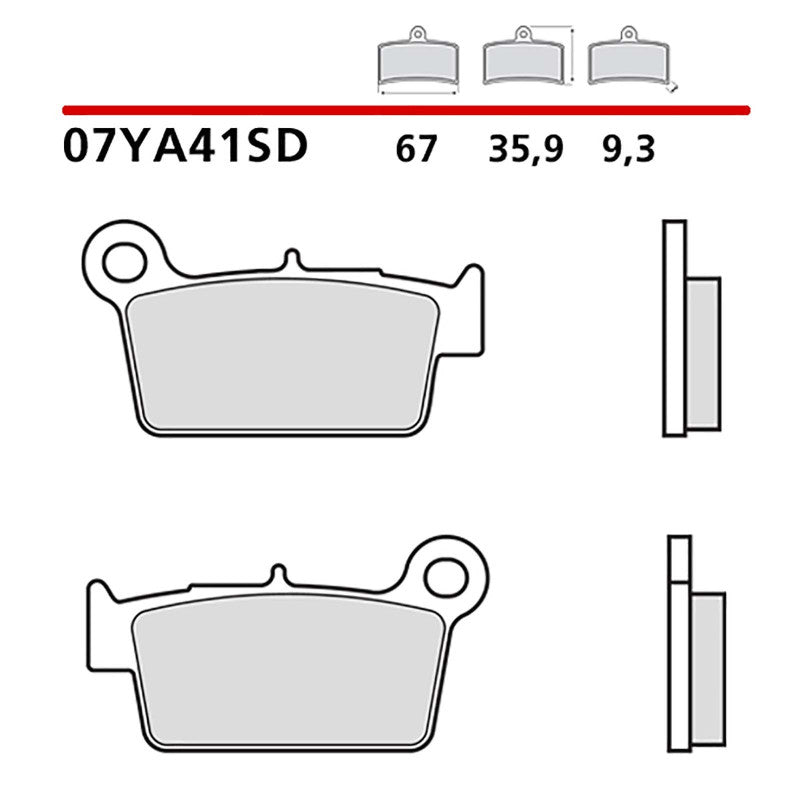 BREMBO KIT PASTIGLIE FRENO POST. MONTA SU ZERO ZF FX 2.8 13-13-COD.07YA41SD