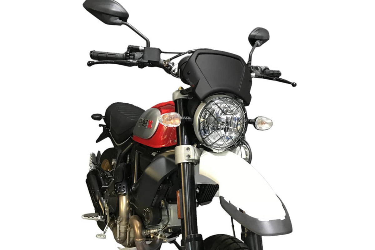PUIG CARENATURA FRONTALE IN ALLUMINIO PER DUCATI SCRAMBLER DESERT SLED 17-18 NERO