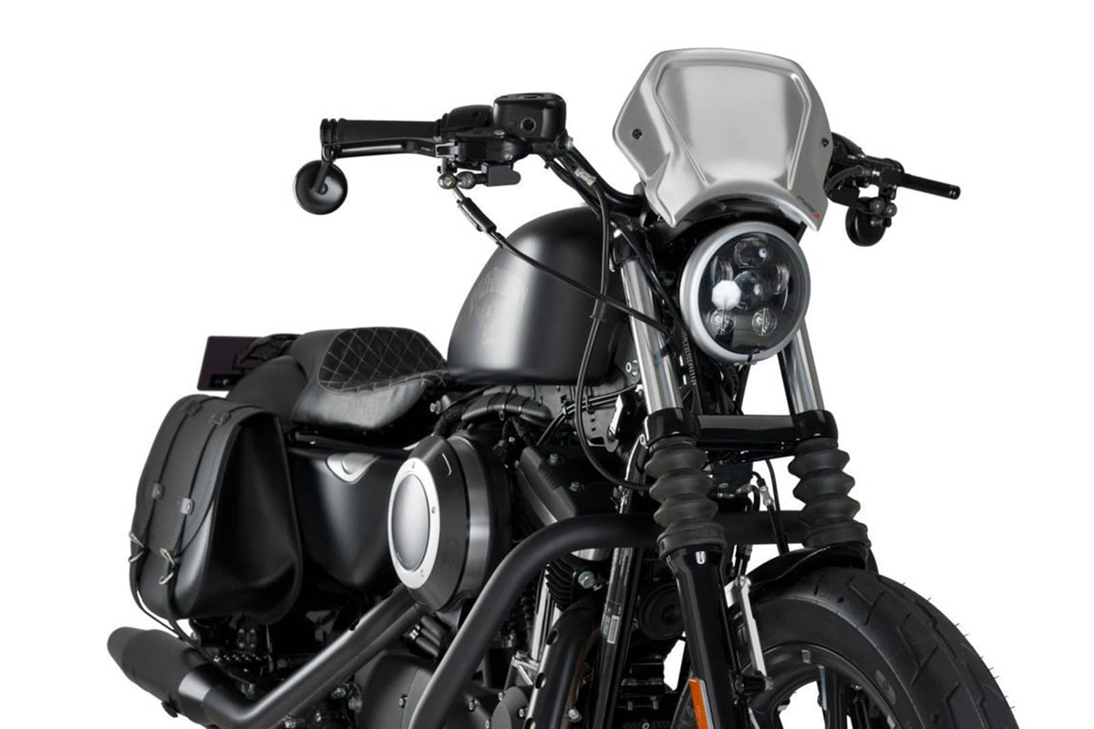 PUIG CARENATURA FRONTALE IN ALLUMINIO PER HARLEY D. SPORTSTER 883 IRON 09-12 SILVER