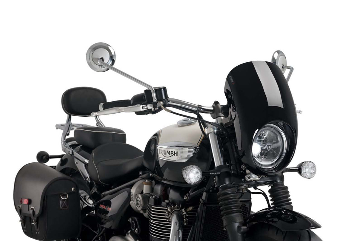PUIG CUPOLINO SEMICARENATO ANARCHY PER TRIUMPH BONNEVILLE SPEEDMASTER 21-25 NERO