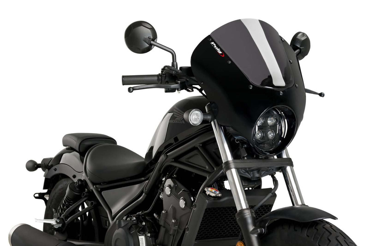 PUIG CUPOLINO SEMICARENATO DARK NIGHT PER HONDA CMX500 REBEL 20-24 FUME SCURO
