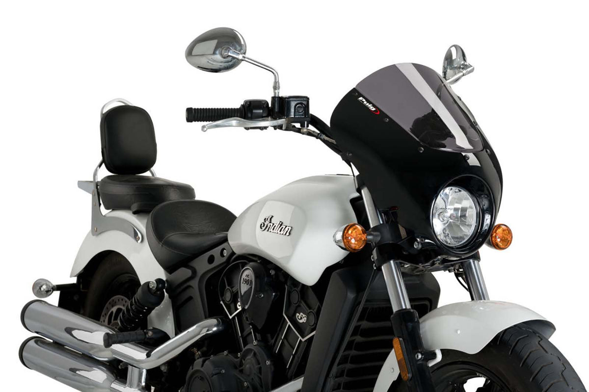 PUIG CUPOLINO SEMICARENATO DARK NIGHT PER INDIAN SCOUT 15-20 FUME SCURO