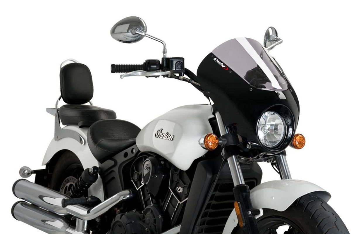 PUIG CUPOLINO SEMICARENATO DARK NIGHT PER INDIAN SCOUT 15-20 FUME CHIARO