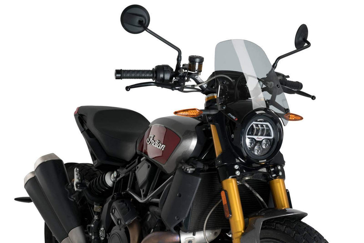 PUIG CUPOLINO NAKED N.G. SPORT PER INDIAN FTR1200 S 19-22 FUME CHIARO