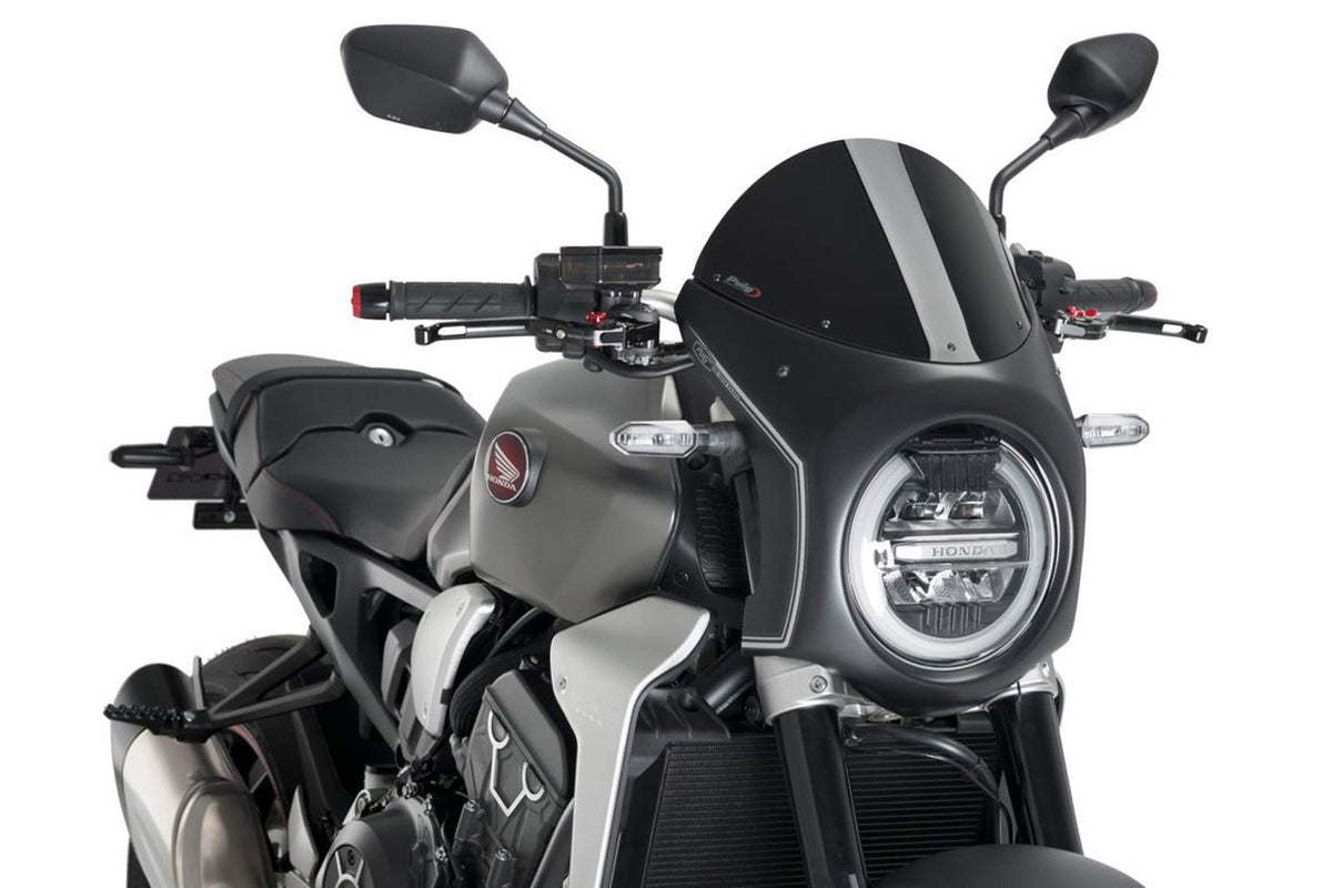 PUIG CUPOLINO SEMICARENATO PER HONDA CB650R NEO SPORTS CAFE 19-20 NERO-NERO
