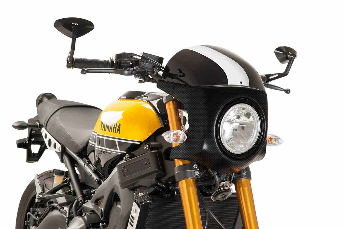 PUIG CUPOLINO SEMICARENATO PER TRIUMPH BONNEVILLE SPEEDMASTER 21-25 NERO-CARBON