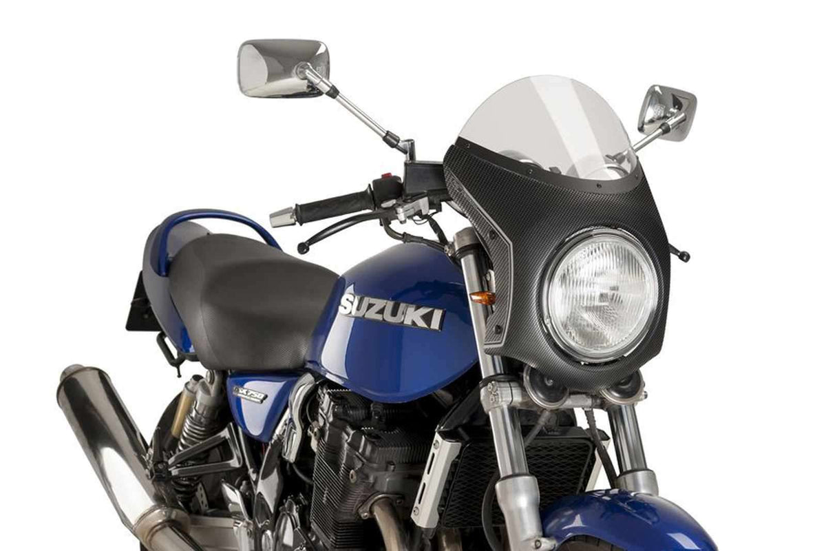 PUIG CUPOLINO SEMICARENATO PER BENELLI IMPERIALE 400 21-25 FUME CHIARO-CARBON