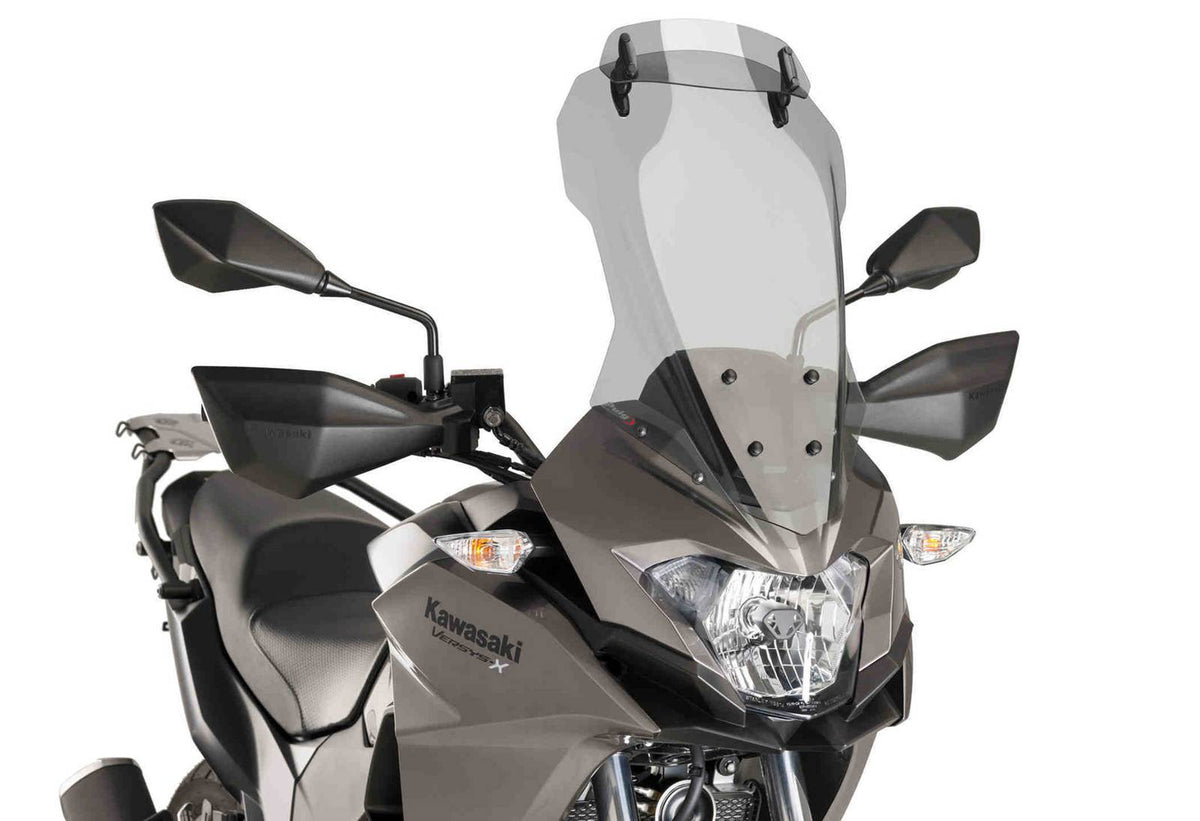 PUIG CUPOLINO TOURING-VISIERA PER KAWASAKI VERSYS-X 300 URBAN 17-20 FUME CHIARO