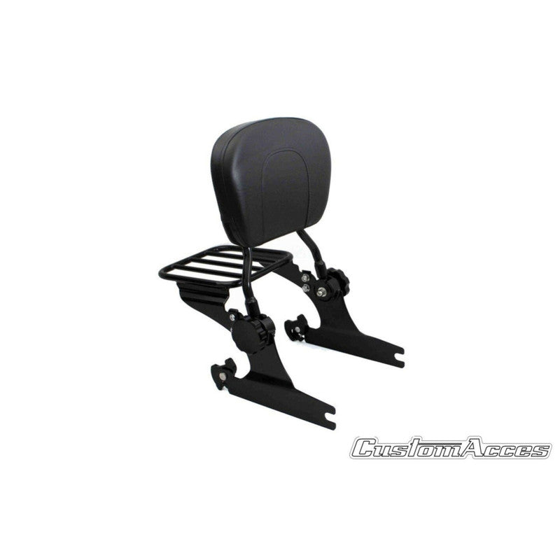 CUSTOM ACCES SCHIENALINO LUXUS SOFTAIL PER HARLEY D. SOFTAIL SPRINGER FXSTS 03-06 NERO-COD.RSD001N