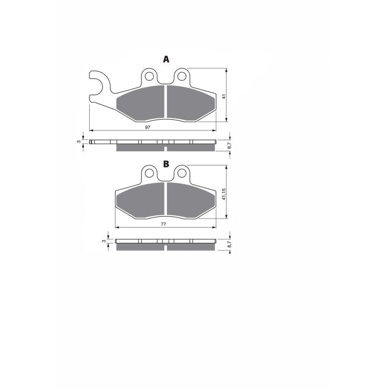 DELTA PASTIGLIA FRENO SINT. KXR MONTA SU GILERA VXR 200 RUNNER 02-03-OFFERTA