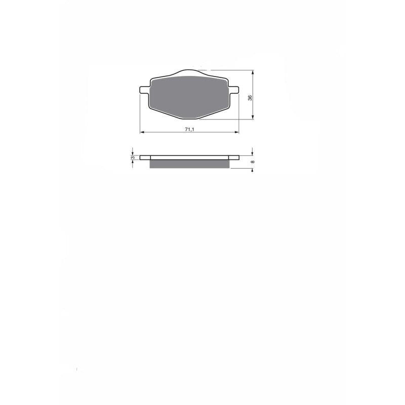 DELTA PASTIGLIA FRENO SINT. KXR MONTA SU YAMAHA DT 125 R 99-03-OFFERTA-DX