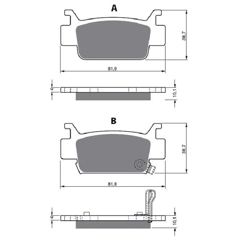 GOLDFREN PASTIGLIA FRENO SINT. AD MONTA SU HONDA 500 TRX FA/FE/FM FOURTRAX 05-12-OFFERTA
