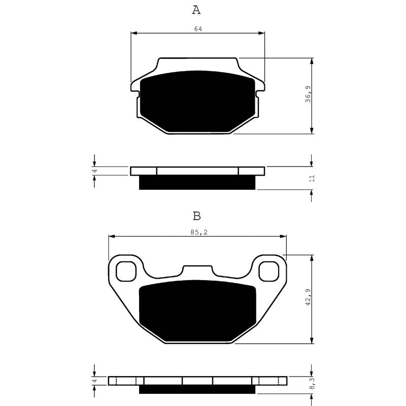GOLDFREN PASTIGLIA FRENO SINT. AD MONTA SU KYMCO 150 PEOPLE 99-04-OFFERTA