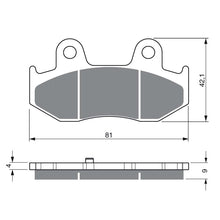 GOLDFREN PASTIGLIA FRENO SINT. AD MONTA SU SUZUKI 250 AN K1/K2 BURGMAN 98-02-OFFERTA