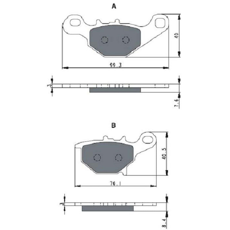 GOLDFREN PASTIGLIA FRENO SINT. AD MONTA SU SUZUKI 85 RM 05-13-OFFERTA-COD.226AD