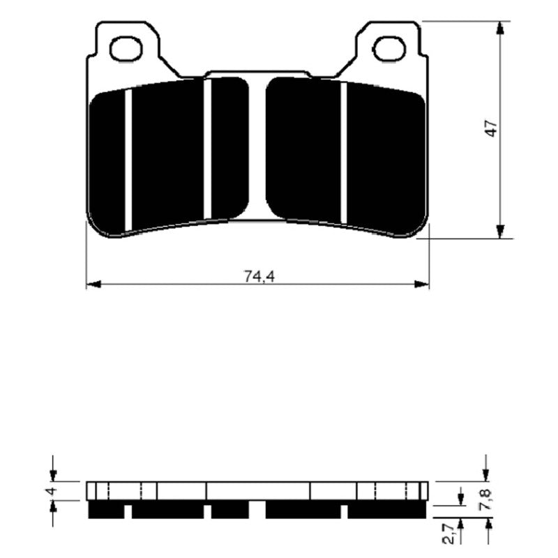 GOLDFREN PASTIGLIA FRENO SINT. GP6 MONTA SU HONDA 1000 CBR RR4/RR5 FIREBLADE 04-05-OFFERTA