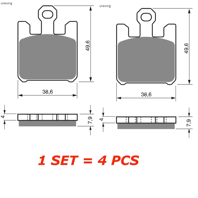 GOLDFREN PASTIGLIA FRENO SINT. GP6 MONTA SU KAWASAKI 1600 VN B2H/B6F/B7F MEAN STREAK 05-08-OFFERTA