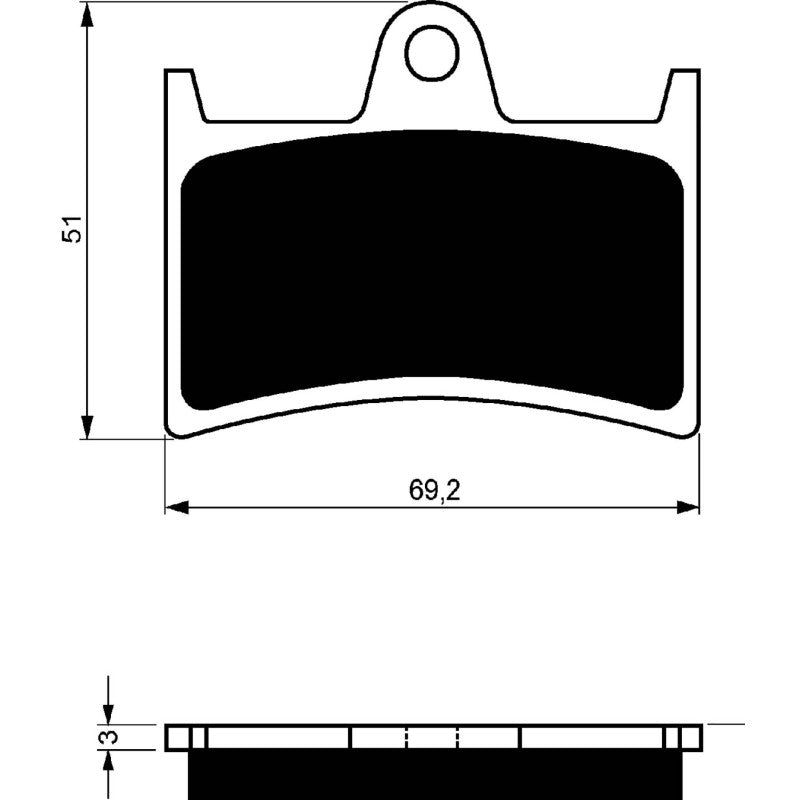 GOLDFREN PASTIGLIA FRENO SINT. GP6 MONTA SU YAMAHA 750 YZF-R7 99-01-OFFERTA-COD.070GP6