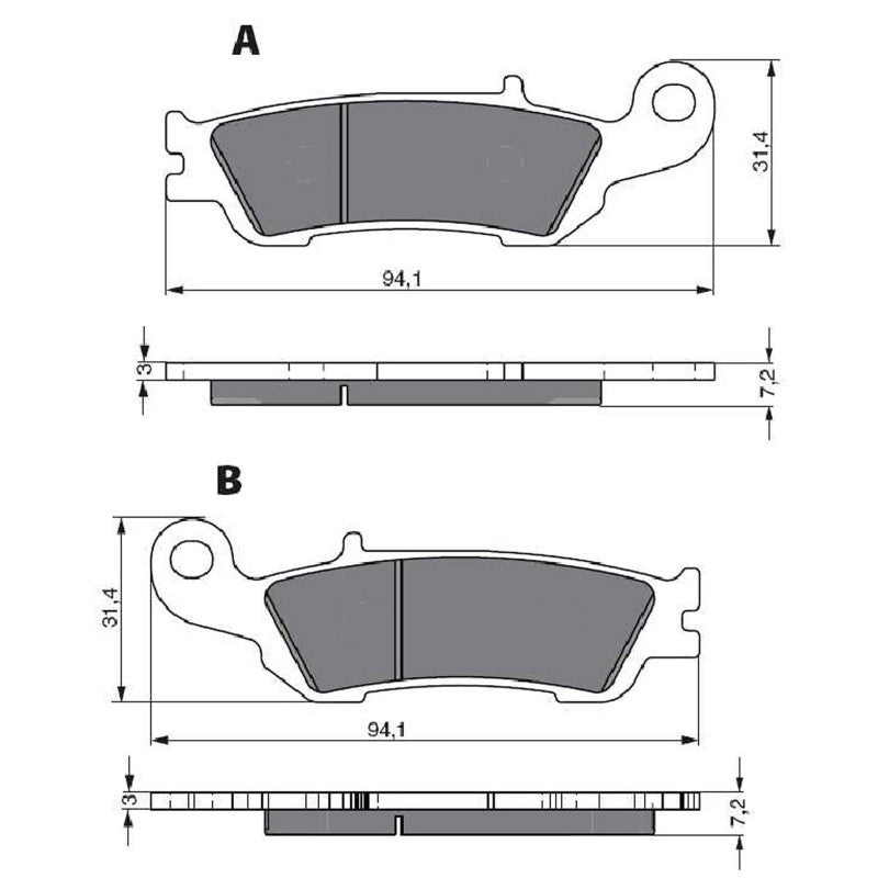 GOLDFREN PASTIGLIA FRENO SINT. K1 MONTA SU YAMAHA 450 YZ FX/FY/FZ/FA 08-18-OFFERTA