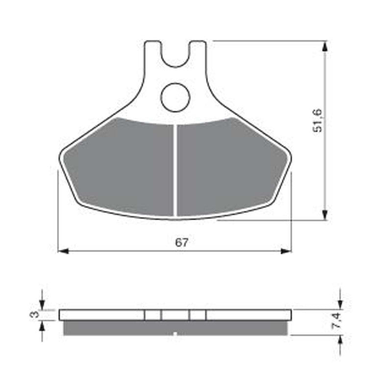 GOLDFREN PASTIGLIA FRENO SINT. K5 MONTA SU CAN-AM 450 DS & 450 DS X 08-14-OFFERTA