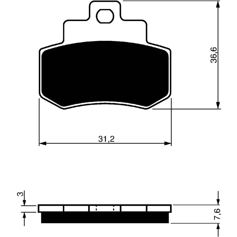 GOLDFREN PASTIGLIA FRENO SINT. S3 MONTA SU KYMCO 250 GRAND DINK 01-06-OFFERTA
