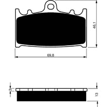 GOLDFREN PASTIGLIA FRENO SINT. S3 MONTA SU SUZUKI 1250 GSX FA 10-12-OFFERTA