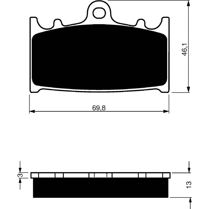 GOLDFREN PASTIGLIA FRENO SINT. S3 MONTA SU SUZUKI 1500 VL K5-10 05-07-OFFERTA