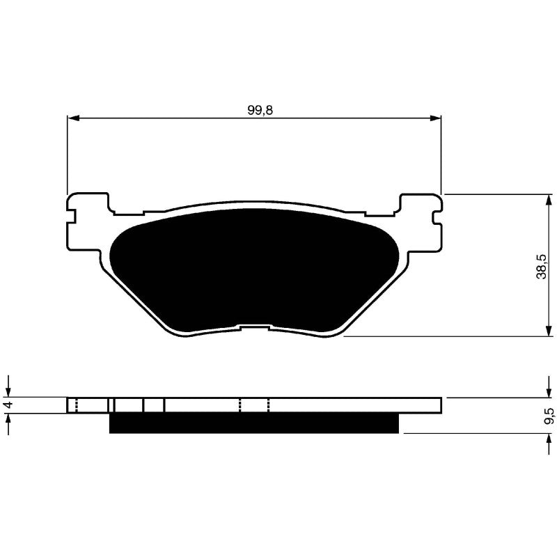 GOLDFREN PASTIGLIA FRENO SINT. S3 MONTA SU YAMAHA 1700 XV Y V-MAX 09-16-OFFERTA
