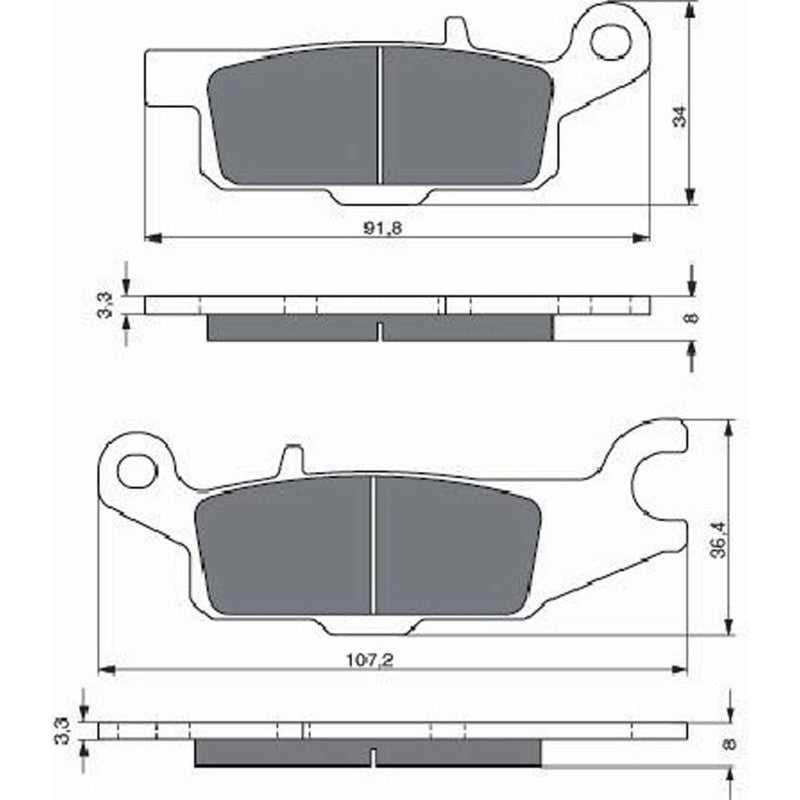 GOLDFREN PASTIGLIA FRENO SINT. S3 MONTA SU YAMAHA 250 YMR 08-09-OFFERTA-COD.252S3