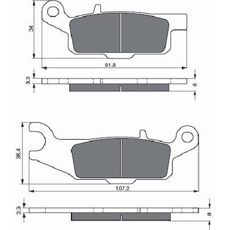 GOLDFREN PASTIGLIA FRENO SINT. S3 MONTA SU YAMAHA 250 YMR 08-09-OFFERTA-COD.253S3