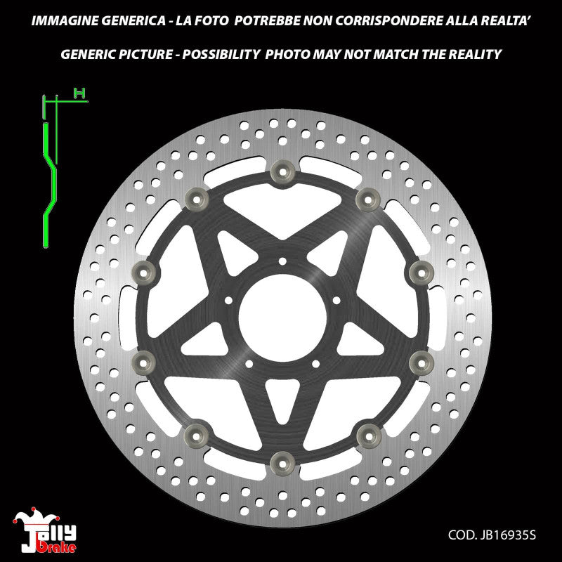 JOLLY BRAKE BY NG DISCO FRENO FLOTTANTE ANTERIORE ORO PER DUCATI PANIGALE 1299 15-17-OFFERTA