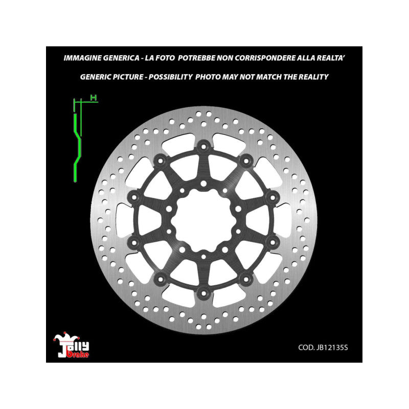 JOLLY BRAKE BY NG DISCO FRENO FLOTTANTE ANTERIORE ORO PER KAWASAKI GTR 10-14-OFFERTA
