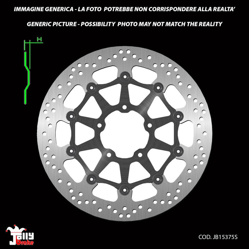 JOLLY BRAKE DISCO FRENO ANTERIORE FISSO PER KAWASAKI NINJA ZX-10R ABS 2016-OFFERTA