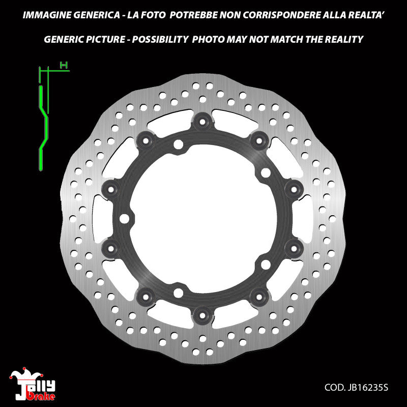 JOLLY BRAKE DISCO FRENO ANTERIORE FISSO PER KAWASAKI Z900 ABS/Z900 A2 ABS 18-19-OFFERTA