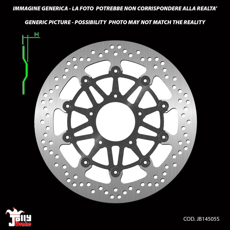 JOLLY BRAKE DISCO FRENO ANTERIORE SEMIFLOTTANTE MV AGUSTA BRUTALE RR EAS ABS 800 16-17-OFFERTA
