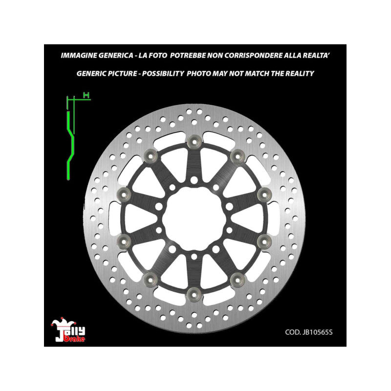 JOLLY BRAKE DISCO FRENO ANTERIORE SEMIFLOTTANTE PER KAWASAKI ZX-6/ZX-6R NINJA 600 07-08-OFFERTA