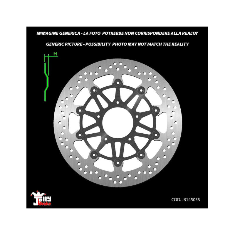JOLLY BRAKE DISCO FRENO ANTERIORE SEMIFLOTTANTE PER MV AGUSTA BRUTALE ABS 800 16-19-OFFERTA