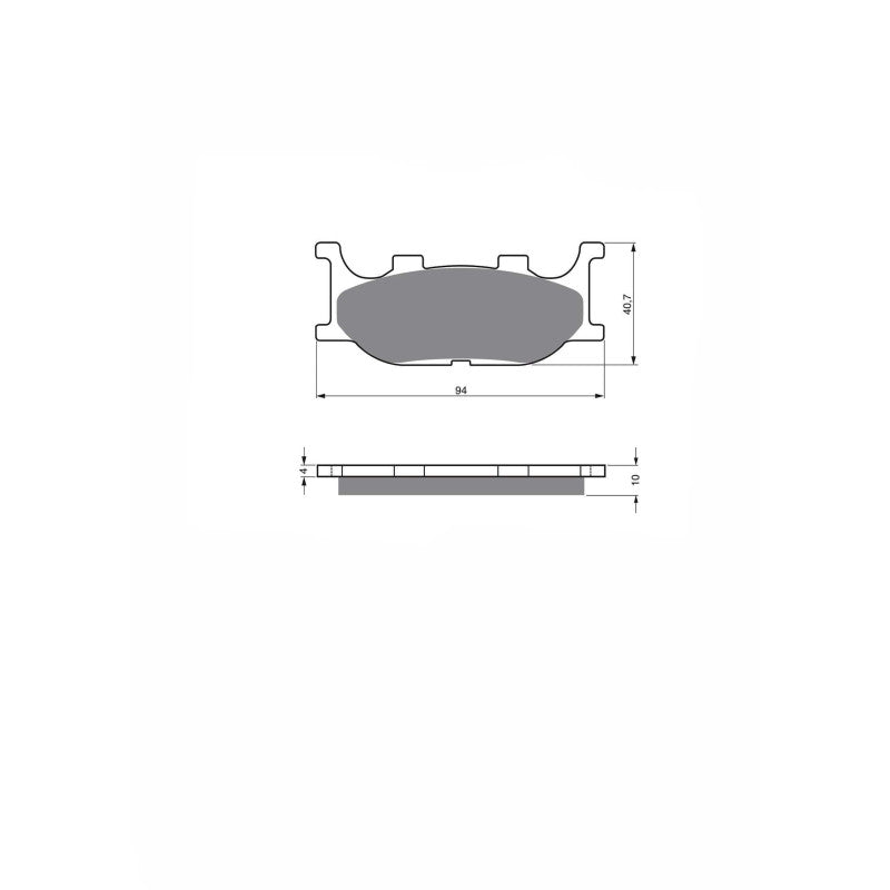 JOLLY BRAKE PASTIGLIA FRENO SEMIM. KX MONTA SU MBK YP 250 SKYLINER 00-02-OFFERTA-SX