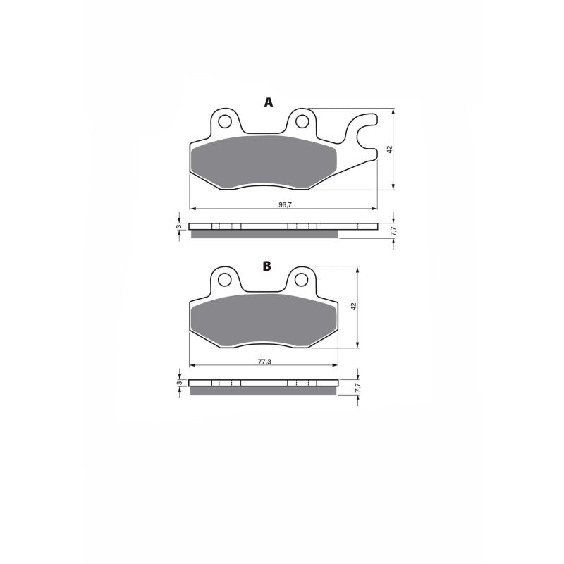JOLLY BRAKE PASTIGLIA FRENO SEMIM. KX MONTA SU SUZUKI LT-F 500 2002-OFFERTA-SX