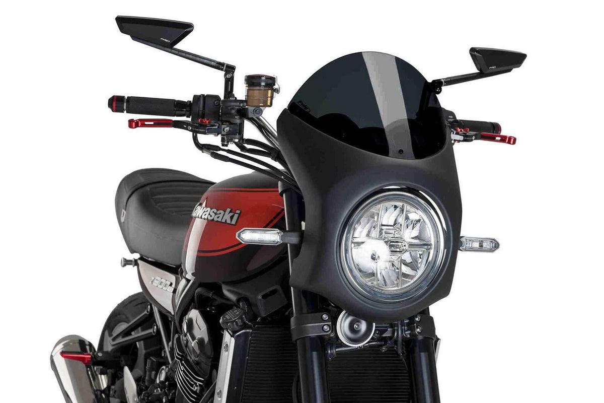 PUIG CUPOLINO SEMICARENATO PER KAWASAKI Z900 RS SE 22-25 FUME SCURO-NERO