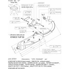 LEOVINCE SCARICO COMPLETO SITO PER KYMCO SUPER9 50 2004 ACCIAIO