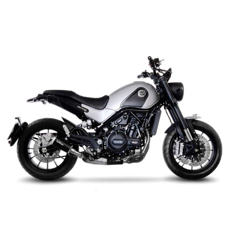 LEOVINCE TERMINALE SCARICO LV-10 BLACK EDITION PER BENELLI LEONCINO 500 TRAIL 17-20 INOX