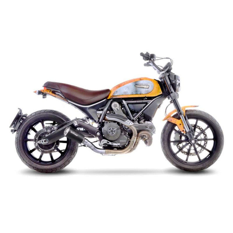LEOVINCE TERMINALE SCARICO LV-10 BLACK EDITION PER DUCATI SCRAMBLER 800 ICON 15-16 INOX