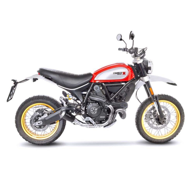 LEOVINCE TERMINALE SCARICO LV-10 BLACK EDITION PER DUCATI SCRAMBLER DESERT SLED 17-18 INOX