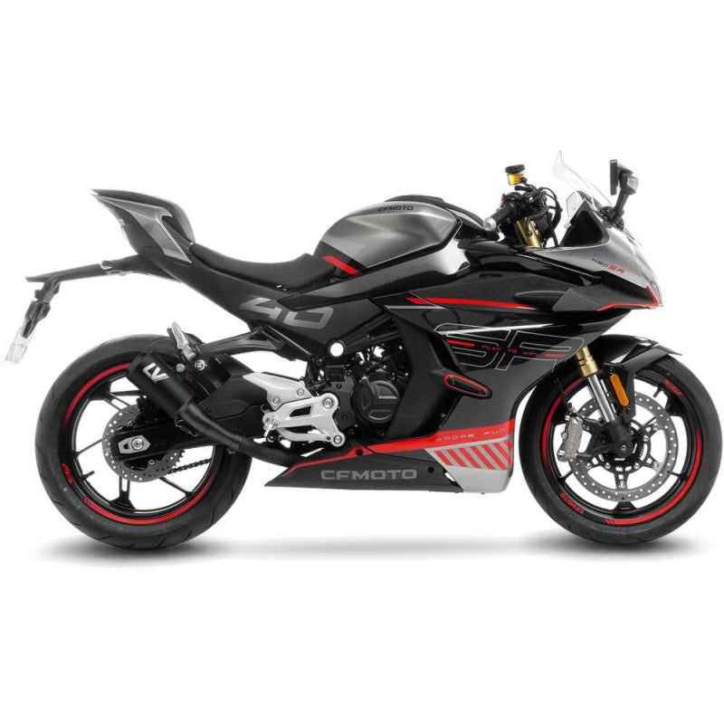 LEOVINCE TERMINALE SCARICO LV-10 FULL BLACK PER CFMOTO 450 SR 23-25 INOX