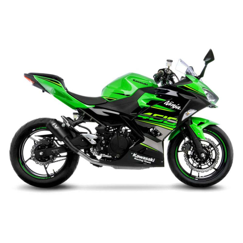 LEOVINCE TERMINALE SCARICO LV-10 FULL BLACK PER KAWASAKI NINJA 400 2023 INOX